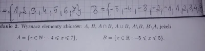 zcvxcv - Dobrze sa zbiory A i B? #matematyka