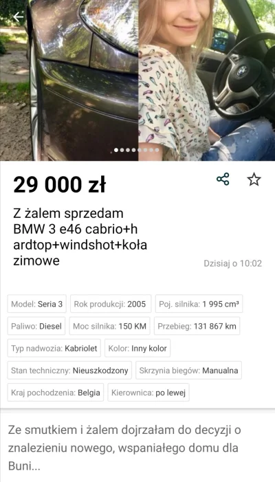 didolo03 - Madka czterech kotów sprzeda BMW XDDD

Więcej w komentarzu

#logikarozowyc...
