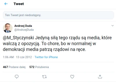 PabloFBK - > bo w normalnej demokracji media patrzą rządowi na ręce.
No @Andrzej-Dud...