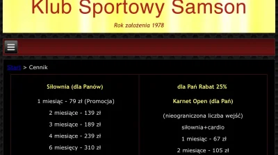 GaGu - @sicerto: pragnę zauważyć rowniez ze silownia Samson, czy też Klub Sportowy Sa...