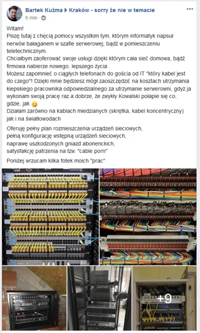 marcel_pijak - Gościu w #krakow oferuje ciekawą usługę. Robi porządek w kablach (międ...