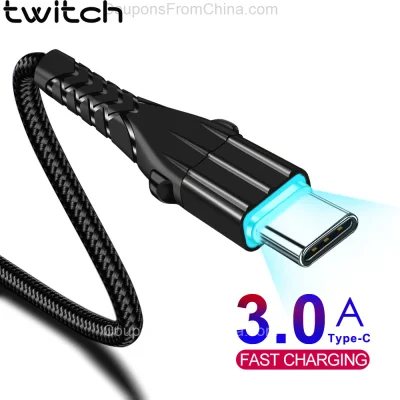 n____S - Twitch 3A USB Type C Cable - Aliexpress 
Cena: $0.18 (0,71 zł)
Kupon: $1/1...