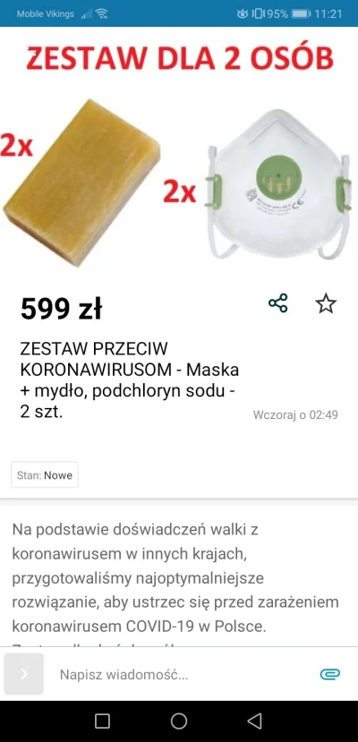 Sigurdsdottir - Kolejny mistrz biznesu z OLX. Mydło szare i maseczka jedynie za 599 z...