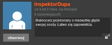 NoMercyIncluded - >to po jaki #!$%@? czytasz jej posty

@InspektorDupa: Bo mogę. Uw...