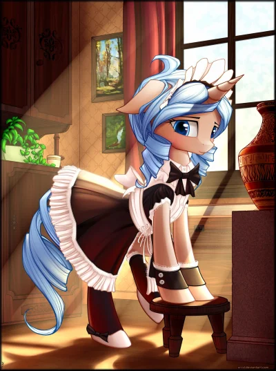 FlaszGordon - #kucyki #art [ #mlp #orginalcharacter artysta: #xnd ] 
Pokojówka.
SPO...