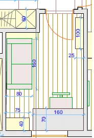 szcz33pan - > Bym dal biurko 120x120 w prawy dolny rog (na planie). Na takim biurku m...