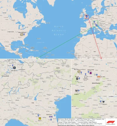 honda2137 - #f1
Mapa z siedzibami drużyn