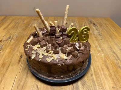 netefre - Mój pierwszy tort w życiu, zrobiony z okazji urodzin narzeczonego @darkdanc...