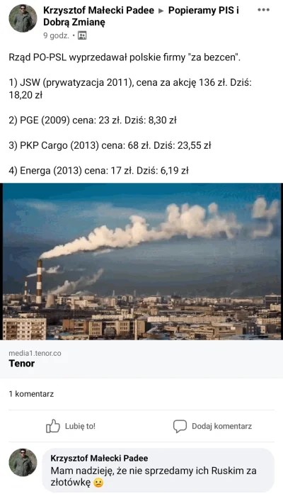 dupa-z-tylu - Myśleliście, że #!$%@? wyniki spółek skarbu państwa to wynik dobrej zmi...