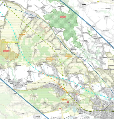 pilot1123 - Tereny przez które ma przechodzić linia kolejowa pod Krakowem. W tym tzw....