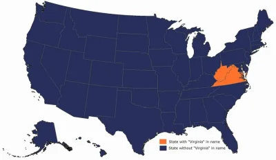 Felix_Felicis - Mapa USA, na której pomarańczowym kolorem zaznaczono stany, które maj...