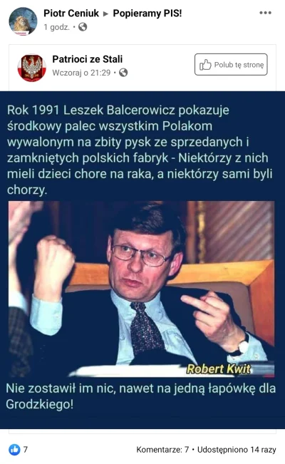 dupa-z-tylu - Fak: ✓
Balcerowicz musi odejść: ✓
Granie chorymi na raka to #!$%@?ństwo...