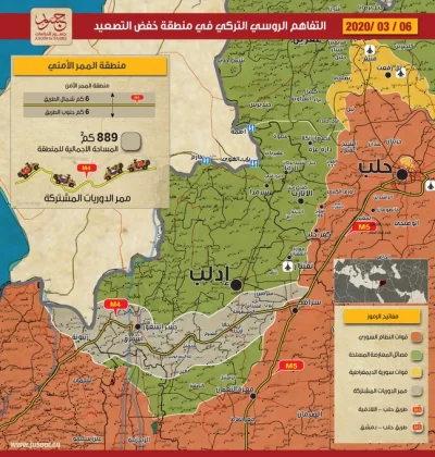 K.....e - Mapa Syrii na dzień 6 Marca 2020.
Z uwzględnieniem Strefy konwojów Turecko...