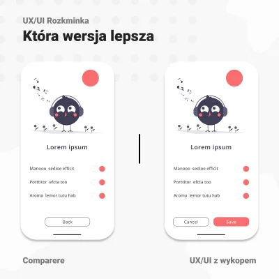 Comparere - Pytanie do ekspertów UX/UI DZIEŃ 10 - Która wersja lepsza?

Czy w przyp...