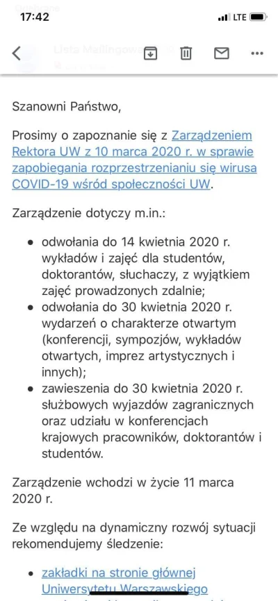 GrochowskiAlladyn - Odwołane zajęcia na uniwersytecie warszawskim, przez koronowirusa...