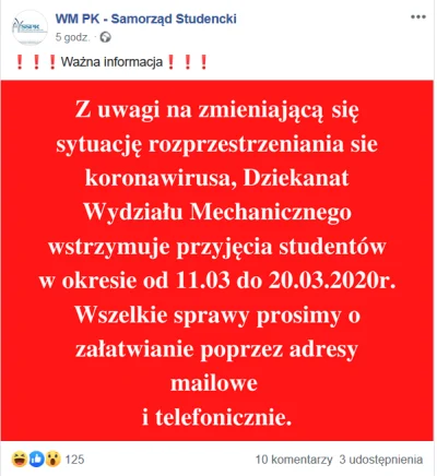 kass123 - UJ odwołuje wykłady, a PK chroni panie w dziekanacie :D
#koronawirus #hehe...