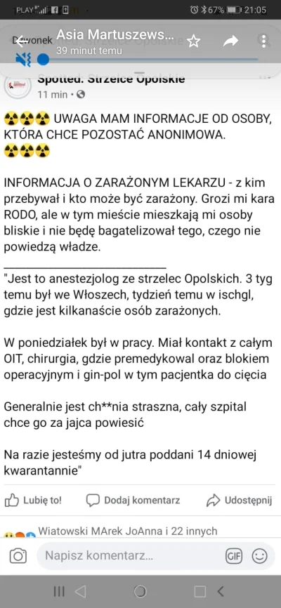 luminax - Pacjętem w opolu jest lelarz ze strzelec #koronawirus