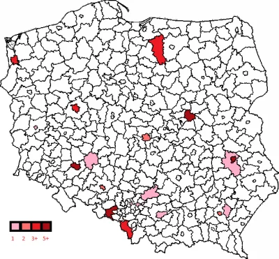 Tuvrai - koronawirus wg powiatu - 12.03.2020 14:00
#koronawirus #polska