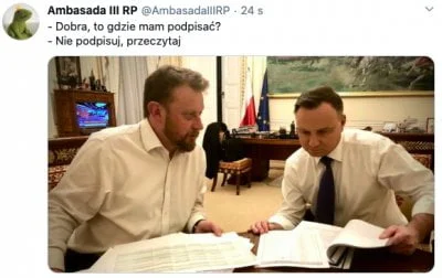 SzoferZAplikacji_ - PILNE 

Nadzwyczajne spotkanie Prezydenta RP z MZ prof. Szumows...