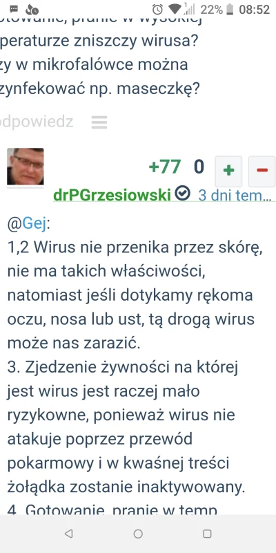 Wasky - Zastanawia mnie ta odpowiedź. Skoro wirus który zostanie przeniesiony z np rą...