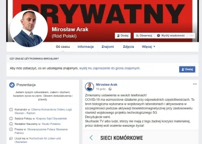 Jarek_P - @rrdzony: z ciekawości poszukałem gościa na FB. I nie zawiodłem się. Wiaryg...