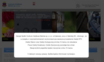 PozorVlak - Balicka Kraków, giełdę RTV odwołujemy ale kwiatowa może działać.