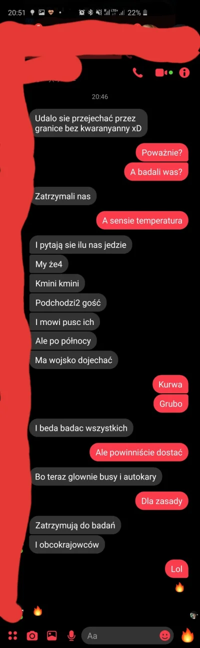 ciubix - Rozmowa z kolegą który chwilę temu przekraczał granicę ( ͡° ʖ̯ ͡°) w Polsce ...