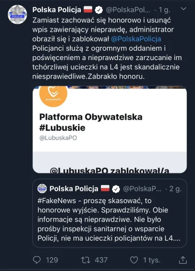 b.....k - Policja demaskuje fakenewsa wyprodukowanego przez profil o lubuskie PO a ci...