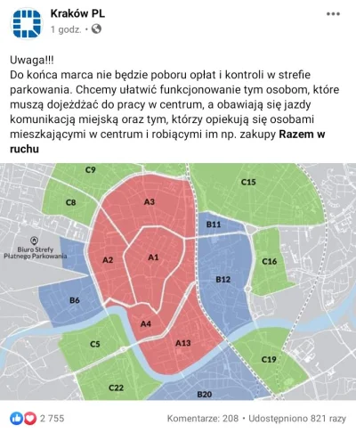 zainteresowanyja - Kraków rezygnuje z pobierania opłat za parkowanie w związku z koro...