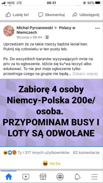 Ushguli - Polak Polakowi Polakiem - myślę widząc takie wpisy na grupach FB.
Decyzja ...