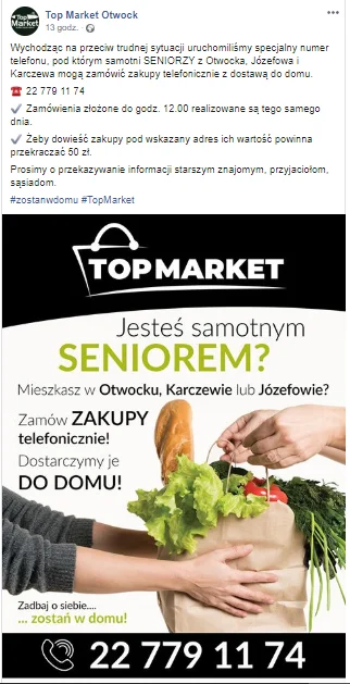 wigr - Lokalny przedsiębiorca, właściciel marketów w Otwocku, w związku z sytuacją, u...