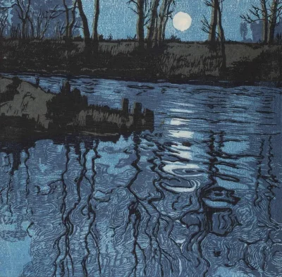 Catit - Hugo Henneberg- The blue pond (1904)
#malarstwo #sztuka #estetyczneobrazki #...