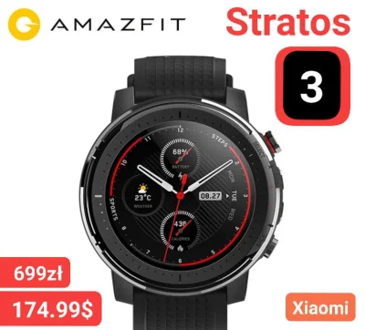 sebekss - Tylko 174.99$ (699zł) za Xiaomi Amazfit Stratos 3❗
Stratos 2 tylko 119.99$...