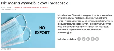 rzep - Przecież Polska też zabroniła eksportu maseczek - dlaczego jej nie podajecie j...