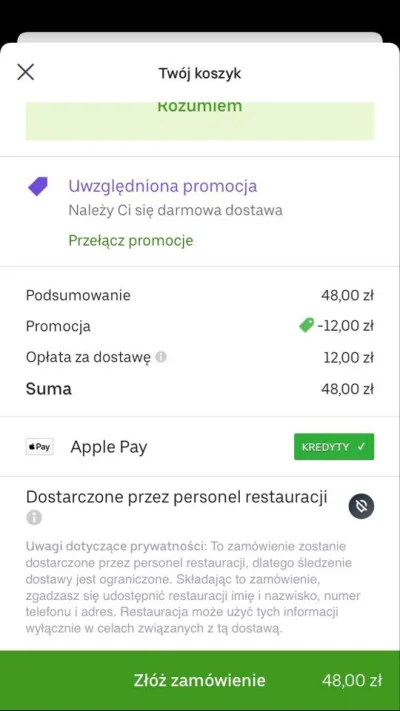 papkenator - wie ktoś może jak działają te kredyty #ubereats ? zaznaczyłem i nie nali...