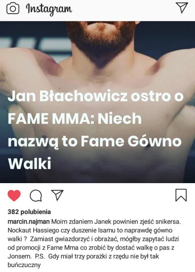 Anty_Chryst - famemma 45: Jan Błachowicz vs Marcin Najman xd
#famemma #ufc #mma #ksw ...