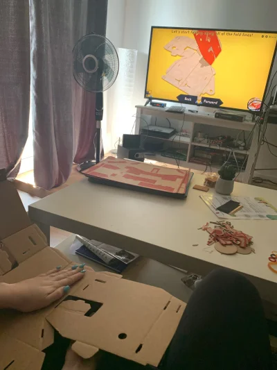 jan00shtrach - home office, kwarantanna, układamy z #rozowypasek nintendo labo, polec...