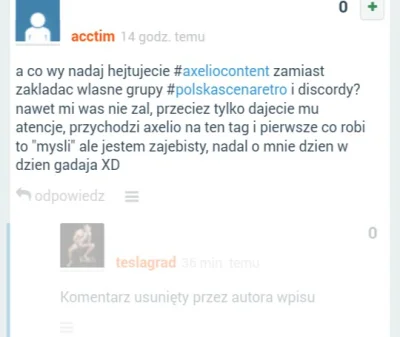 teslagrad - acctim usuwa niewygodne wpisy, więc muszę posiłkować się print screenem. ...