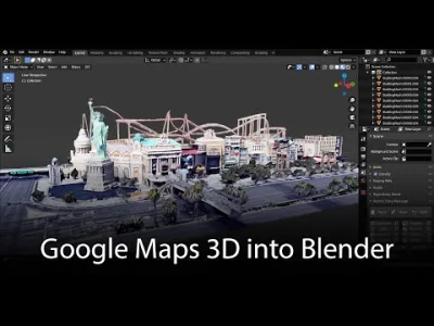 xandra - Jak zaimportować Google Map 3d do Blendera razem z teksturami. Chwilowo dzia...