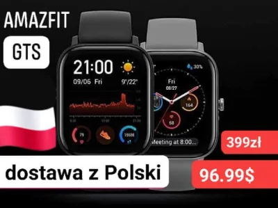 sebekss - Tylko 96.99$ za Xiaomi Amazfit GTS z Polski❗
Fantastyczna cena i szybka do...