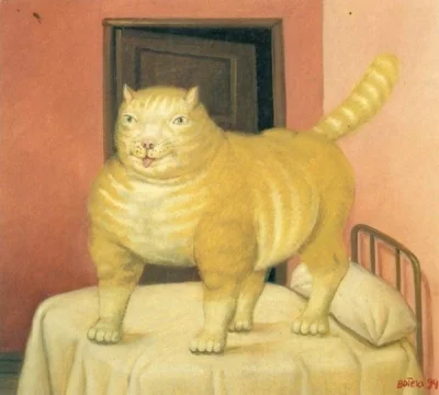 Felix_Felicis - "Kot", Fernando Botero, 1994

#malarstwo #sztuka #obrazy #zwierzacz...