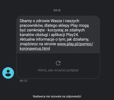 s.....o - Takiego smsa dostałem od Play dziś.