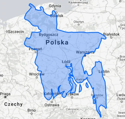 bagielek - @hansschrodinger: @ComeToPeel: Bangladesz na tle Polski. Na wiki jest info...