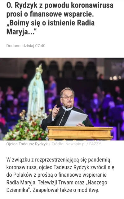 dudi-dudi - Temu to wiecznie mało. 
Najlepiej niech bezdomni na rzecz rydzyka przekaż...