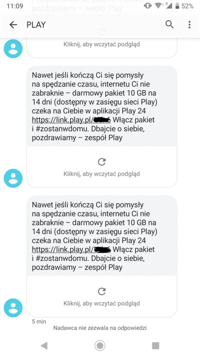 szynszylo - @play_polska No powiem Wam, że wysyłając tą samą wiadomość 13 razy do god...