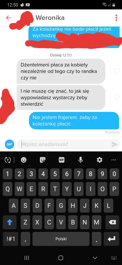 wys97 - #p0lka #tinder #heheszki 
Ona próbuje mi wmówić że to całkiem normalne że jak...