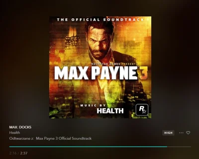 MZ23 - Słucham sobie soundtracku z Max Payne'a 3. Polecam serdecznie.