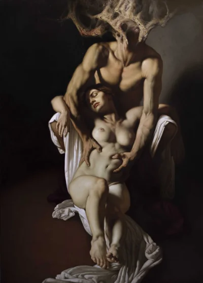 mull - Roberto Ferri - Lacrima Notturna
tempera na płótnie, 2019 r. 
#malarstwo #sz...