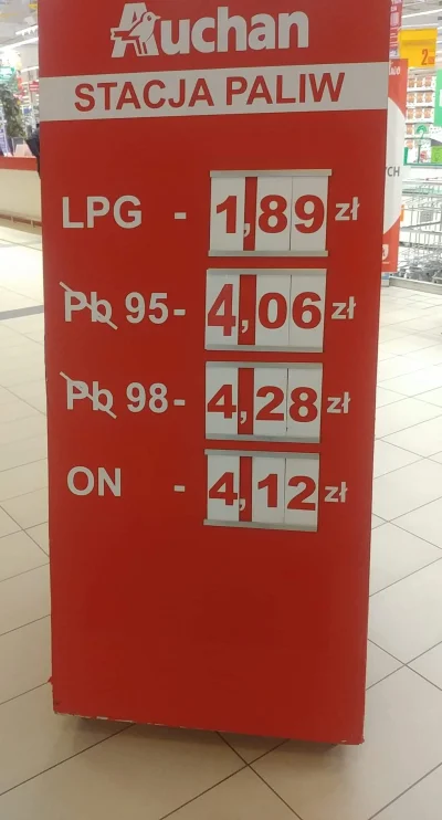 Striker9993 - Dzisiaj na Auchan w Swadzimiu pod Poznaniem za PB95 płaciłem 4.06 PLN
N...