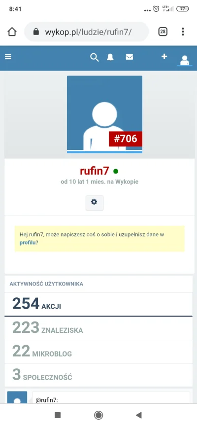 rufin7 - @rufin7: czy ktoś wie jak działa algorytm punktacji userów na wykopie? nie j...